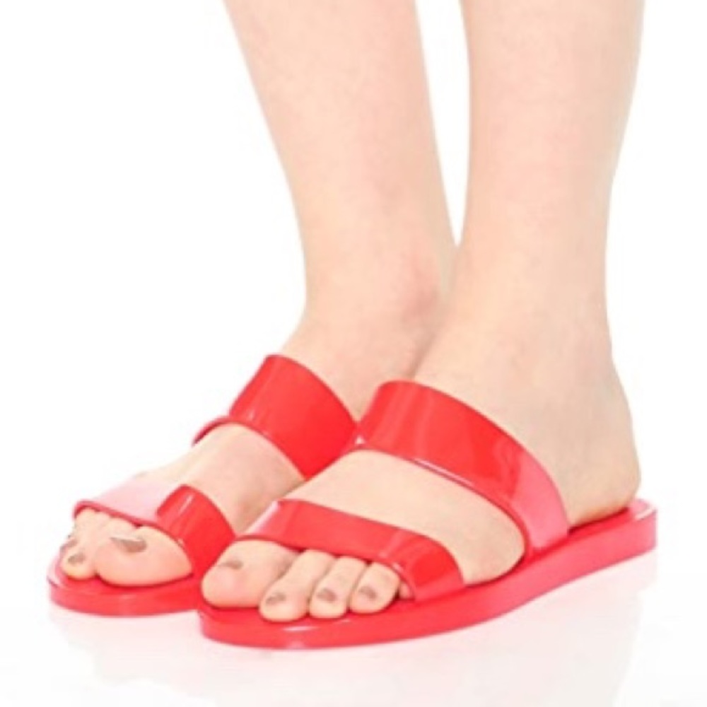 Joie Jelly Red Slides Never Worn